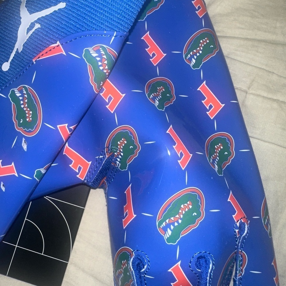 Jordan Fly "RARE" NCAA Team Issue Florida Gators Receiver Gloves NWT, FN5458-417 - Picture 2 of 5